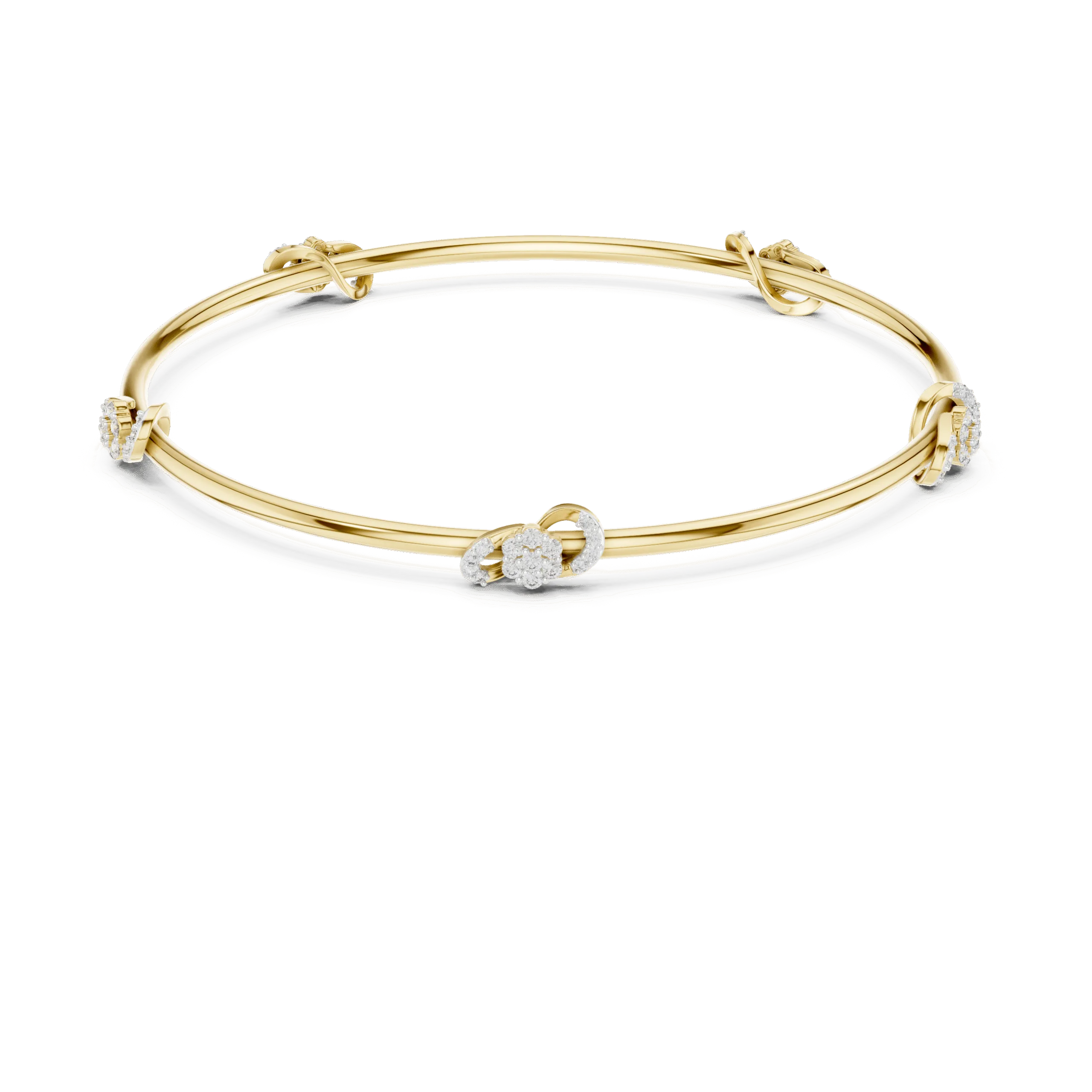 Elegant Sterling Silver 925 Bracelet with Diamond Accents