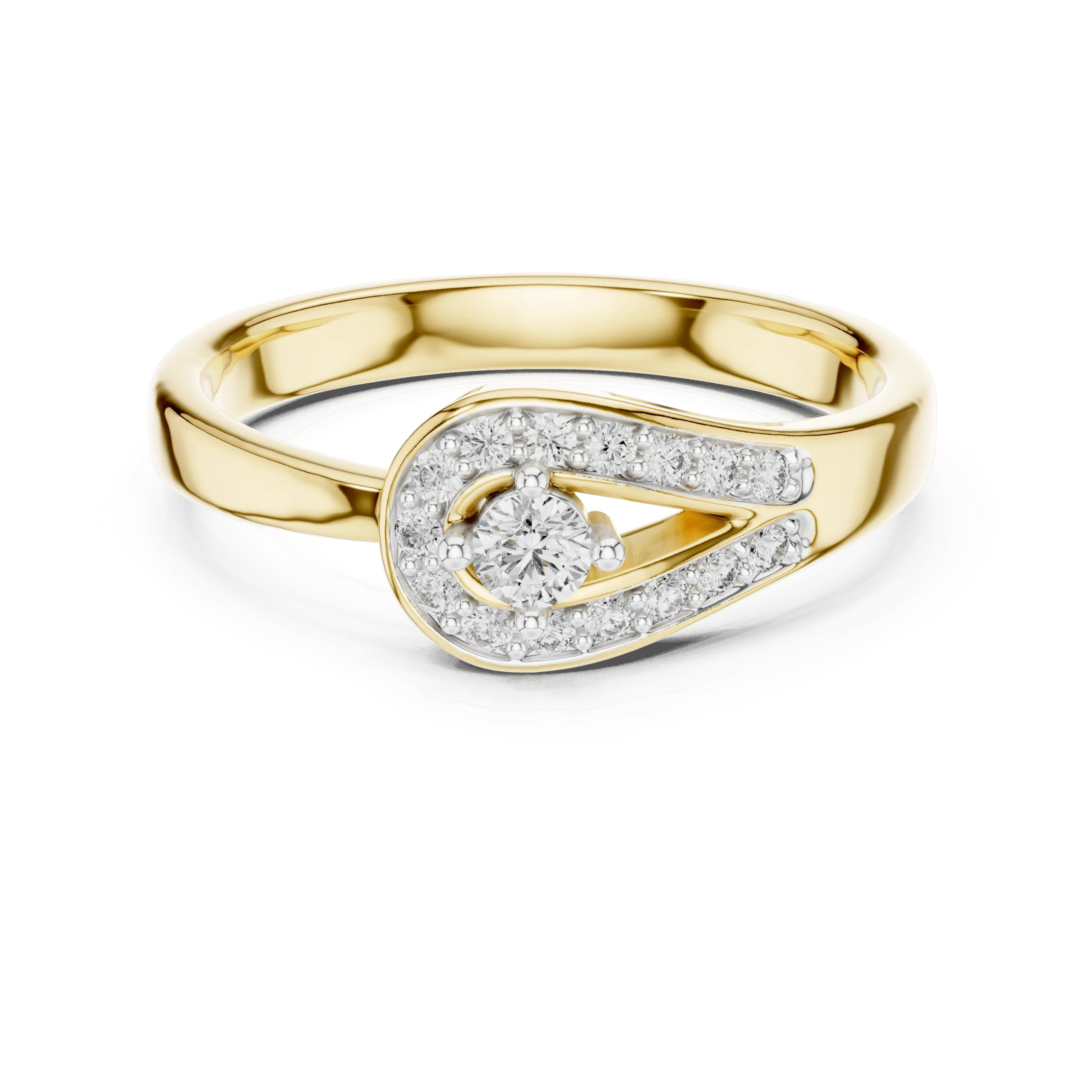 “Graceful Diamond Accent Ring in Sterling Silver – Sleek & Sophisticated Design”