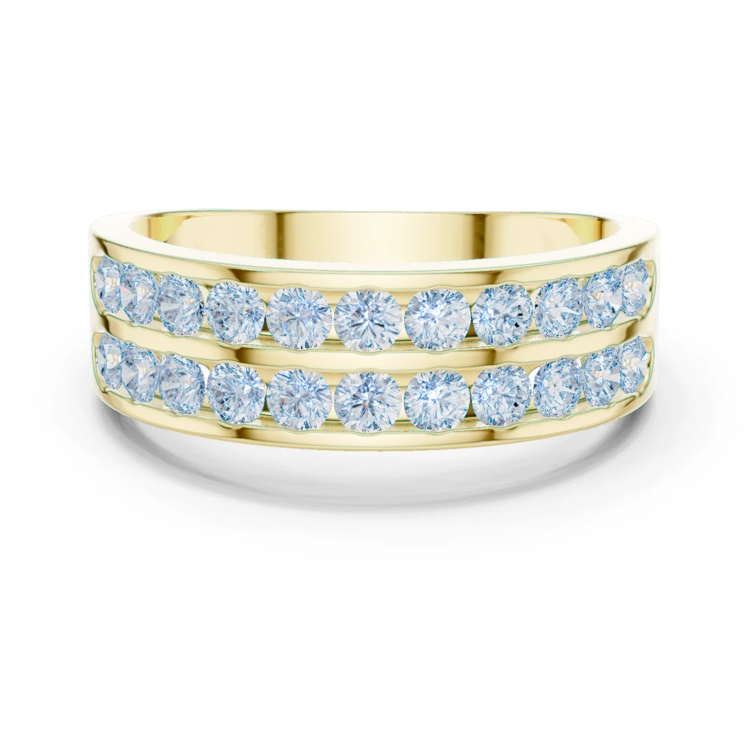 Classic 925 Sterling Silver Men’s Diamond Band Ring