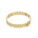 Bold Men’s Silver 925 Chain Bracelet with Diamond-Look Detailing | Premium Heavy Luxury Design