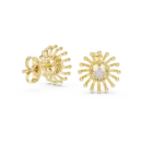 Floral 925 Silver Stud Earrings for Women