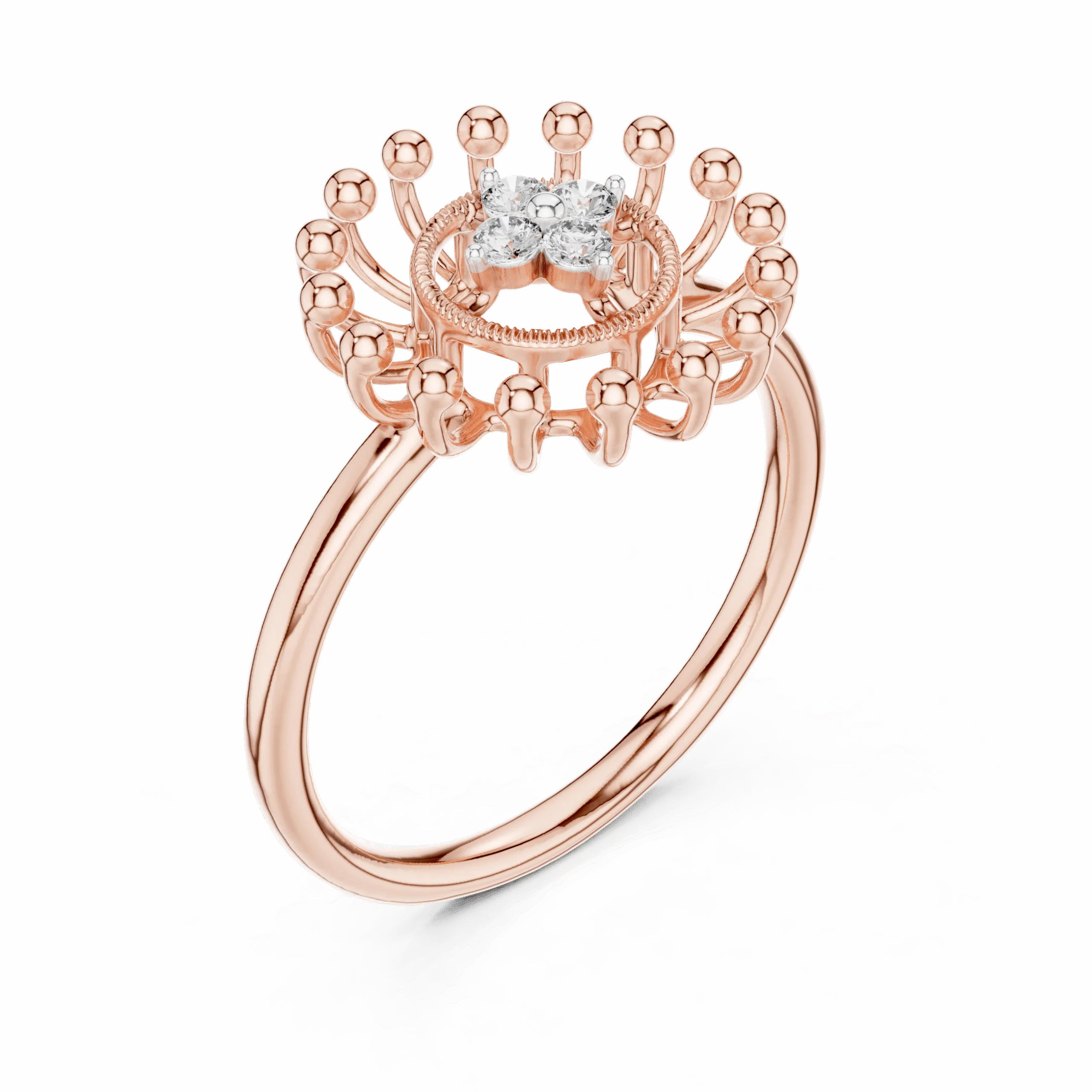 Elegant Four-Stone Collet Setting Ladies Ring – 925 Silver - Image 10