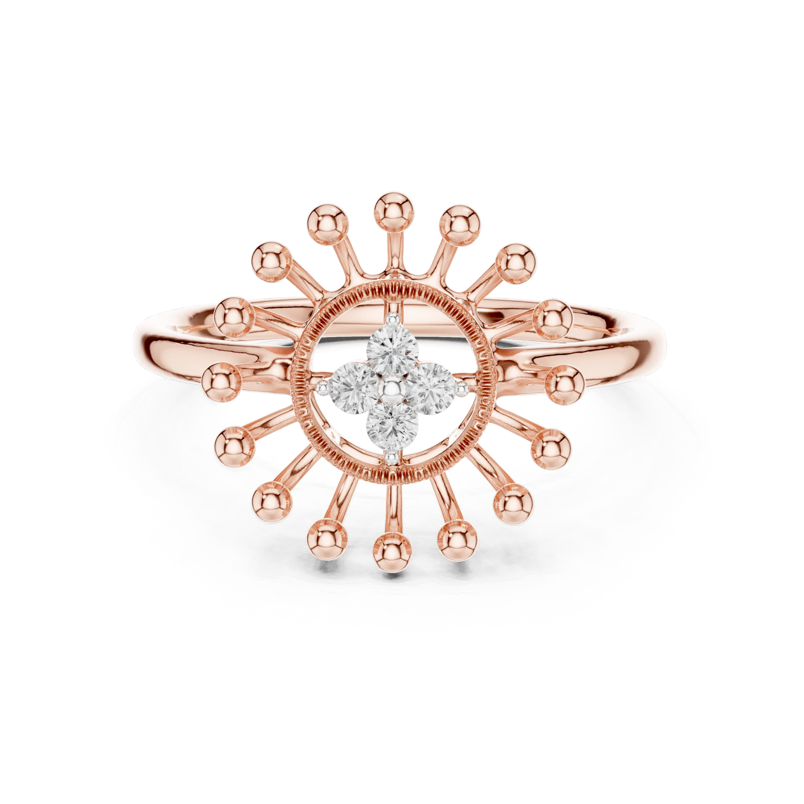 Elegant Four-Stone Collet Setting Ladies Ring – 925 Silver - Image 8