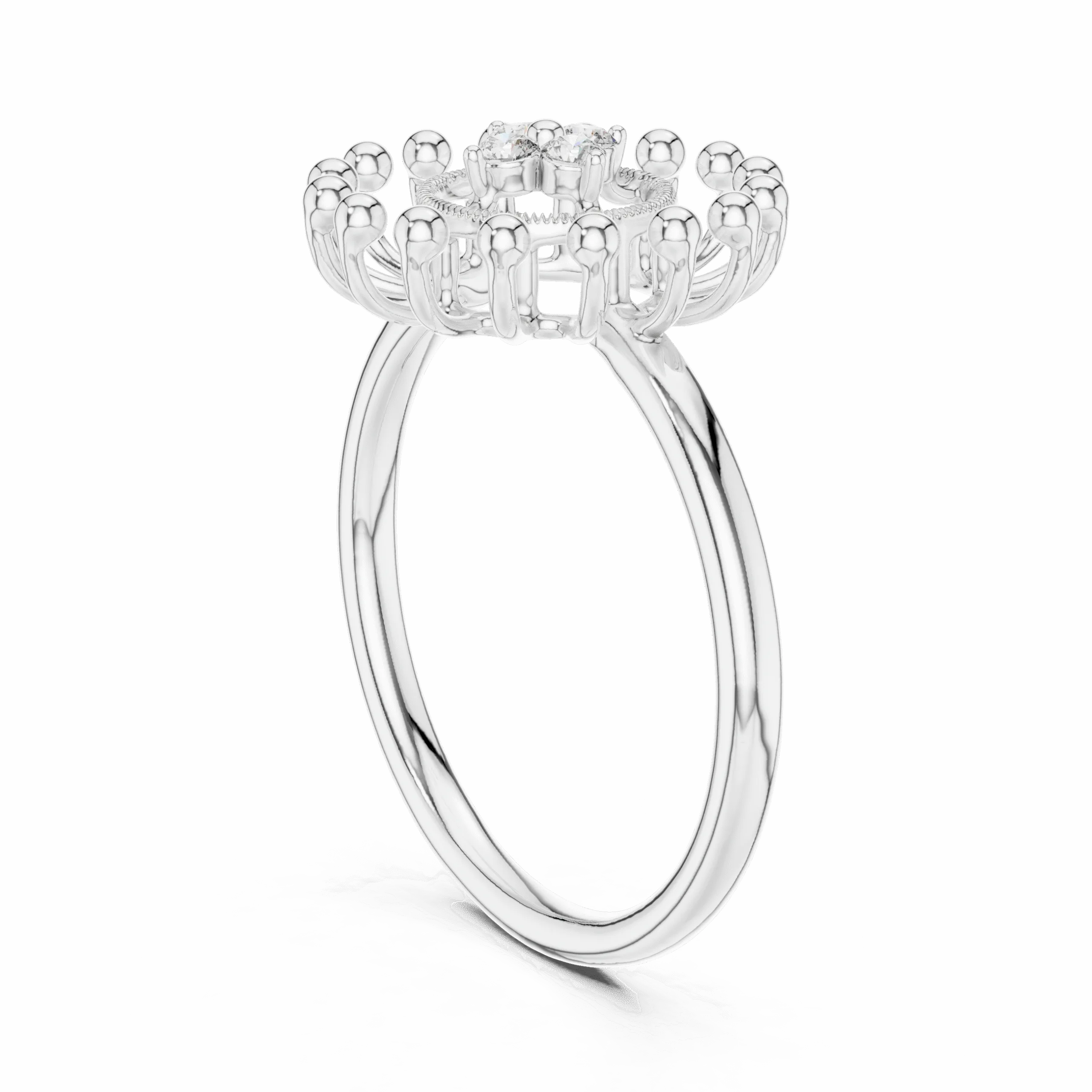 Elegant Four-Stone Collet Setting Ladies Ring – 925 Silver - Image 7