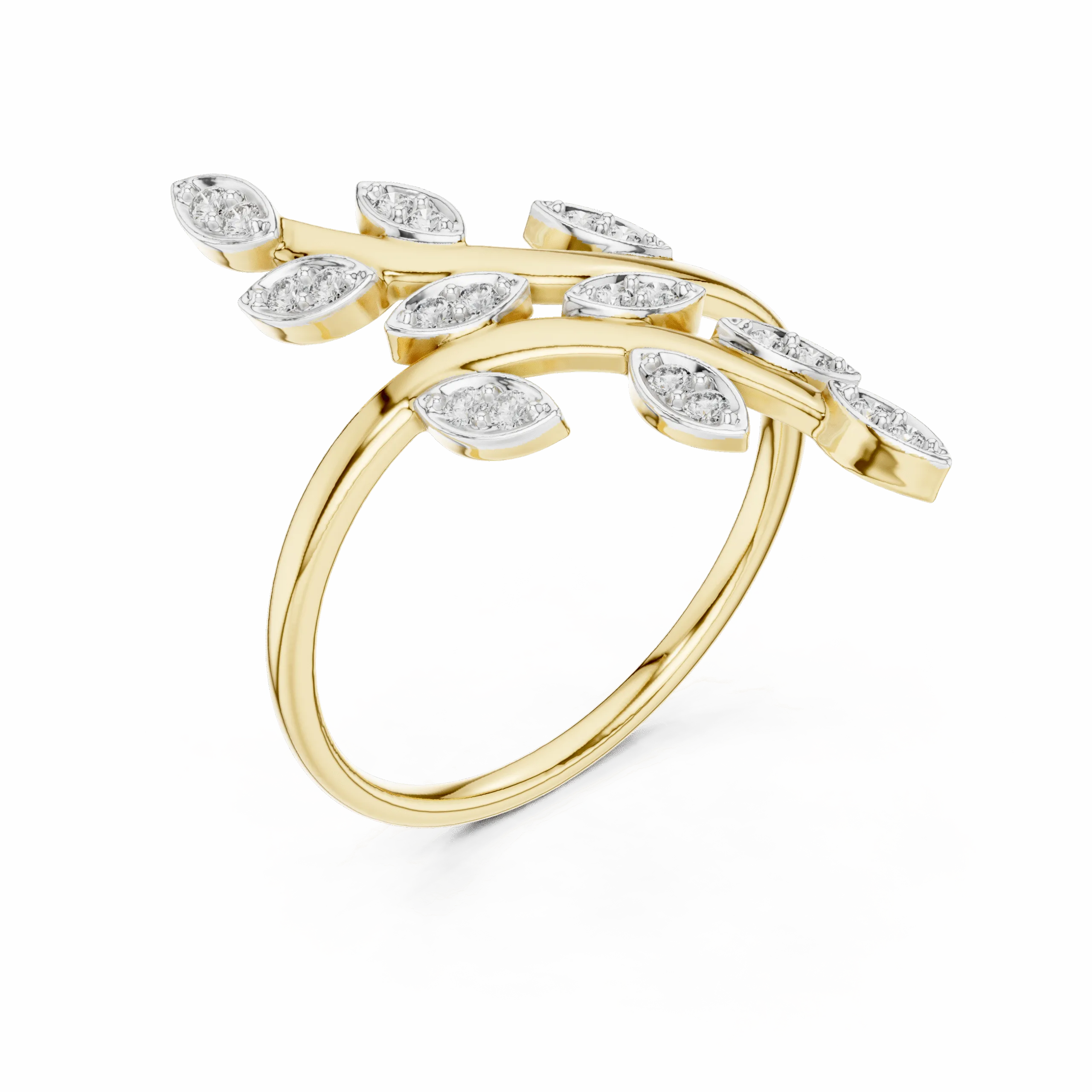 Leaf Pattern Silver 925 Women’s Ring