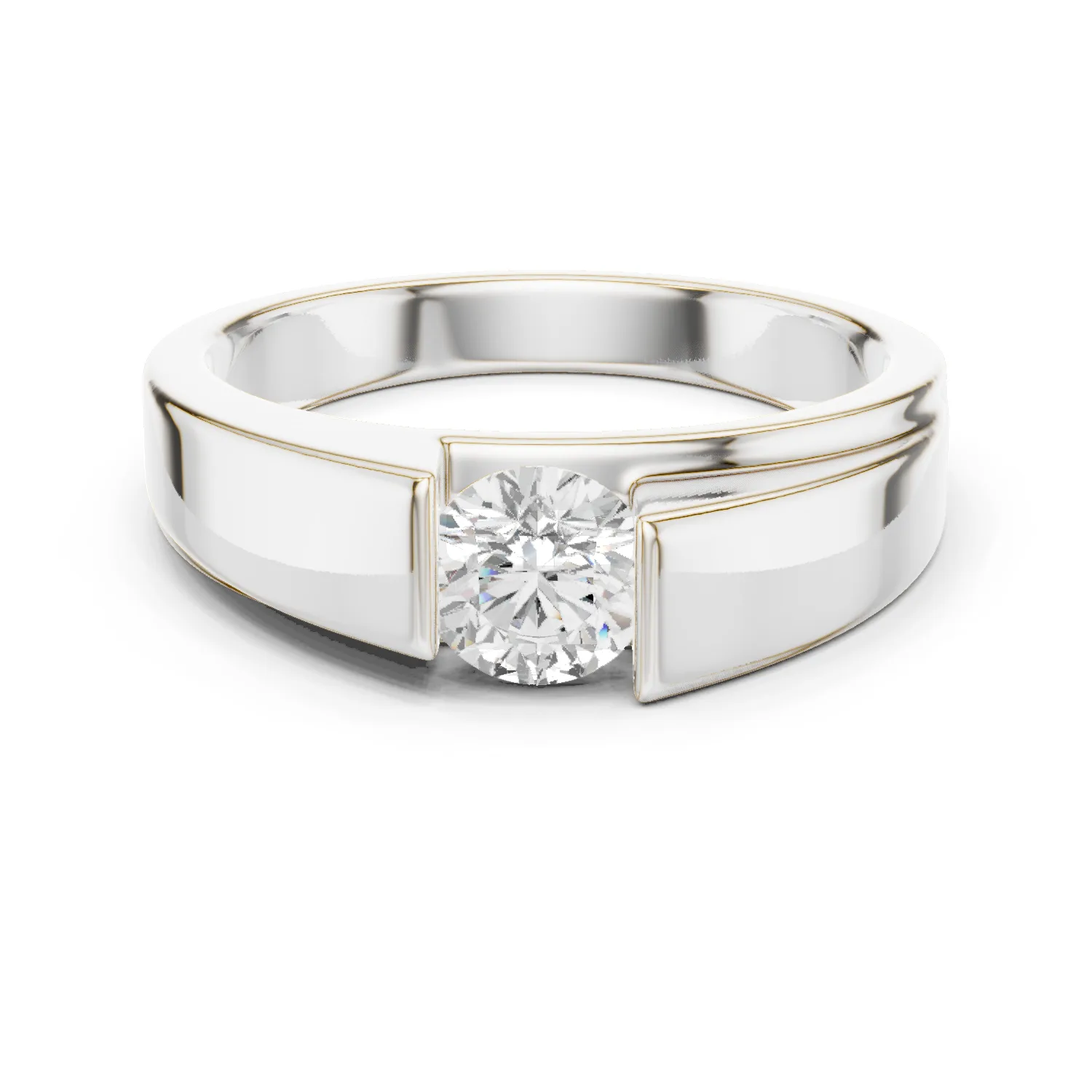 Men’s Solitaire 925 Silver Ring | Elegant Sterling Silver Ring with Round Stone - Image 9