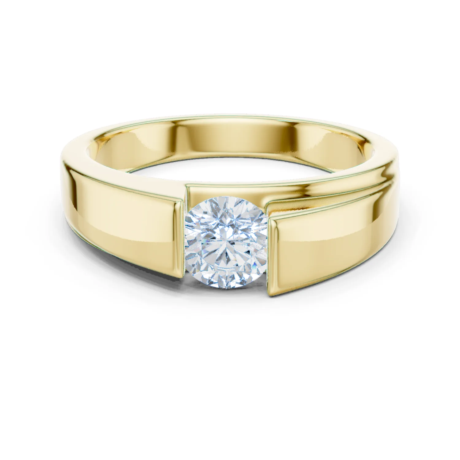 Men’s Solitaire 925 Silver Ring | Elegant Sterling Silver Ring with Round Stone - Image 8