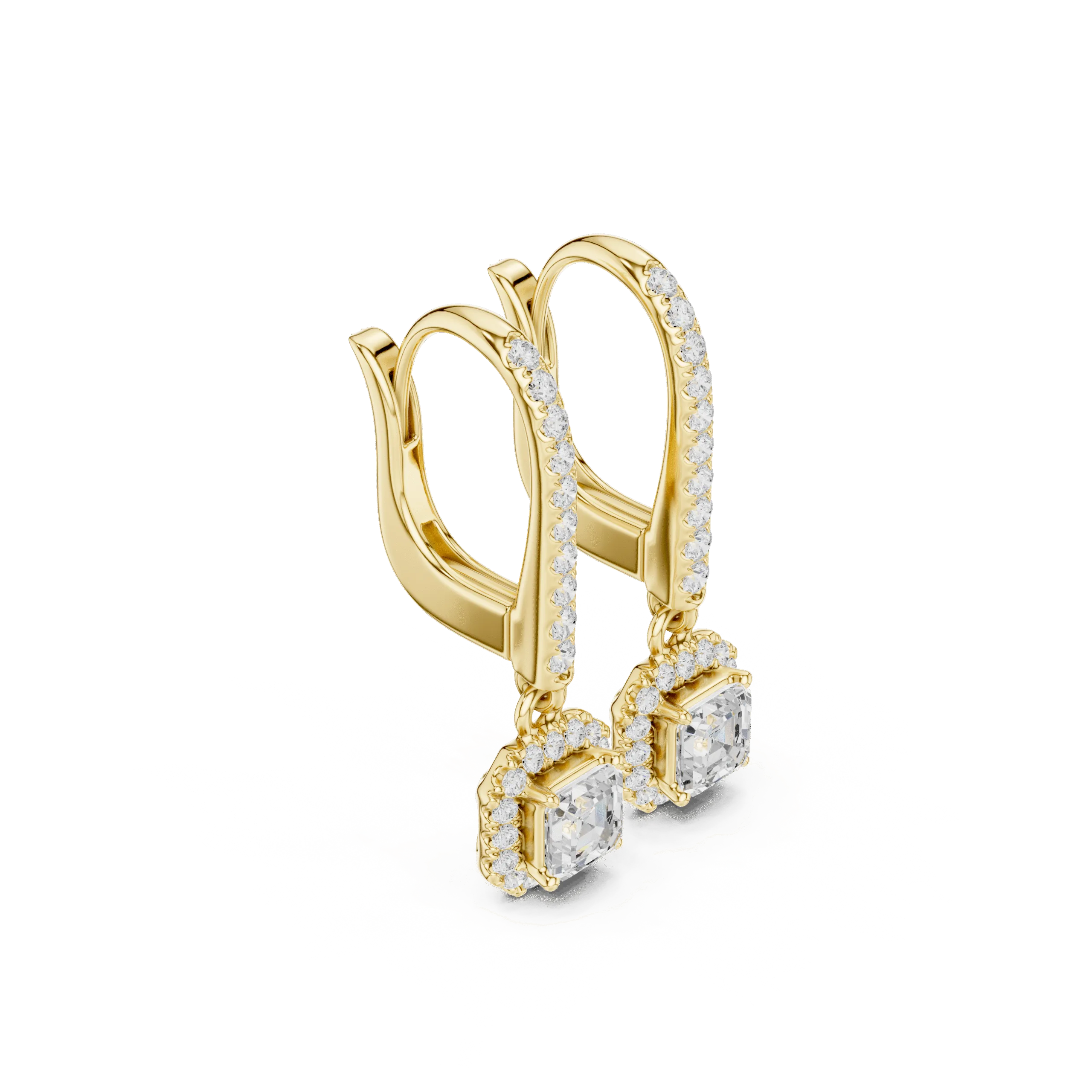 Women’s 925 Silver Drop Earrings with Blue CZ Stones