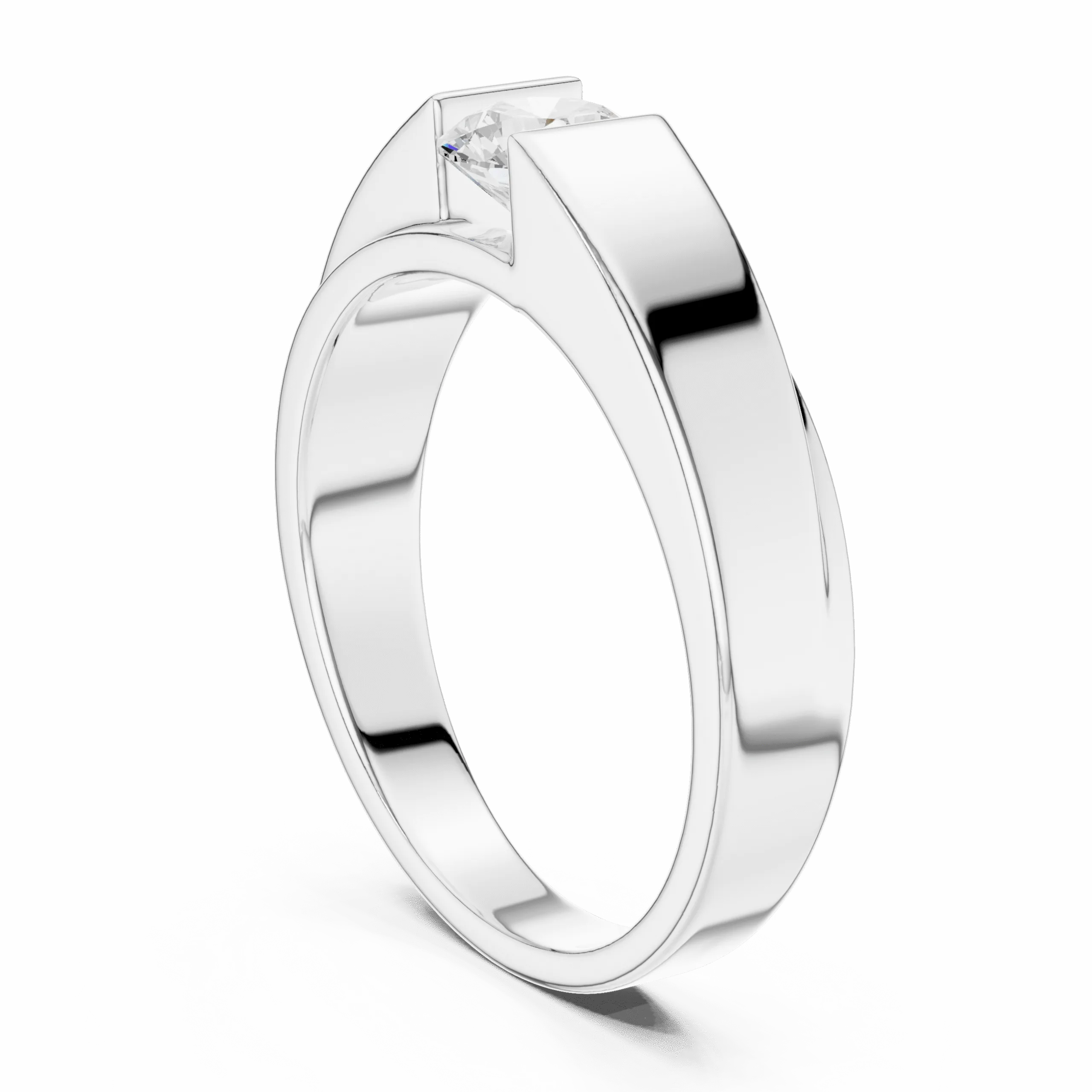 Men’s Solitaire 925 Silver Ring | Elegant Sterling Silver Ring with Round Stone - Image 5