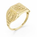 Shree Symbol Men's 925 Silver Ring | Oxidized Religious Ring for Men