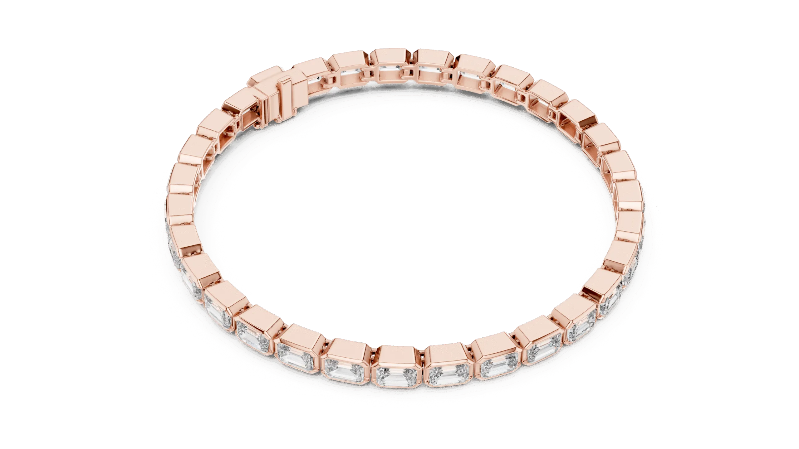 Elegant 925 Silver Emerald Cut Bracelet for Women | Handmade Designer Chain - Image 9