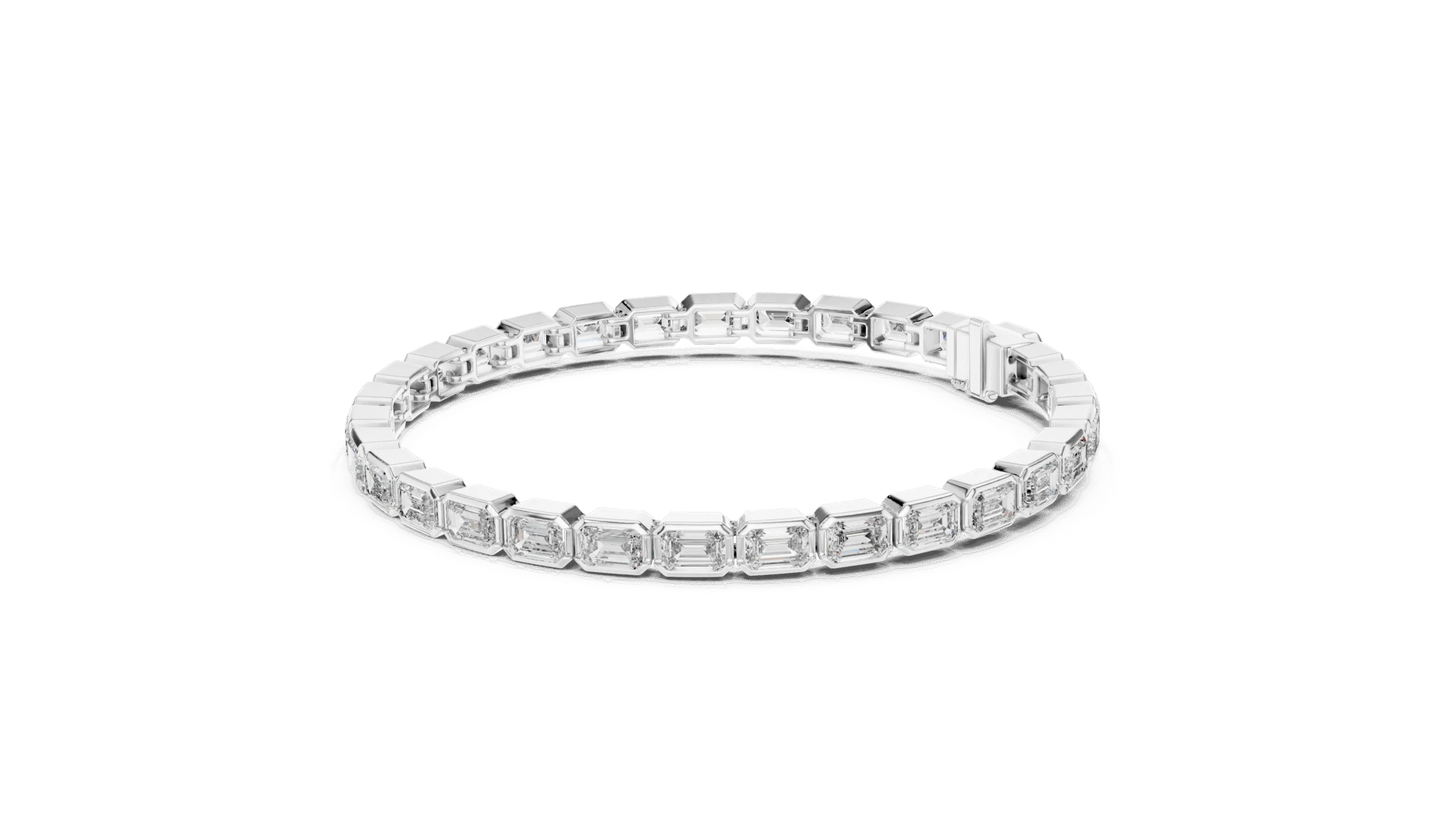 Elegant 925 Silver Emerald Cut Bracelet for Women | Handmade Designer Chain - Image 7