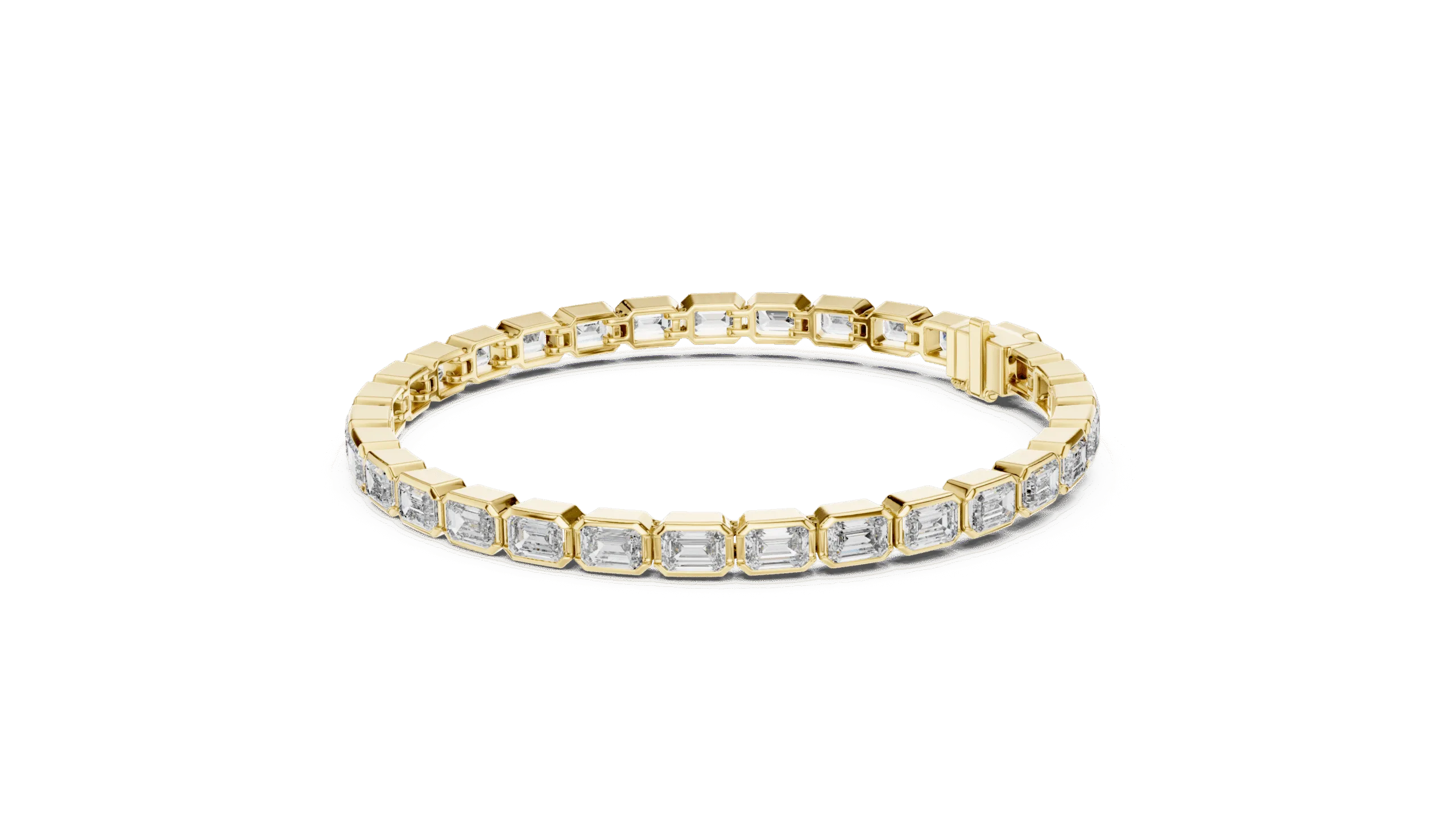 Elegant 925 Silver Emerald Cut Bracelet for Women | Handmade Designer Chain