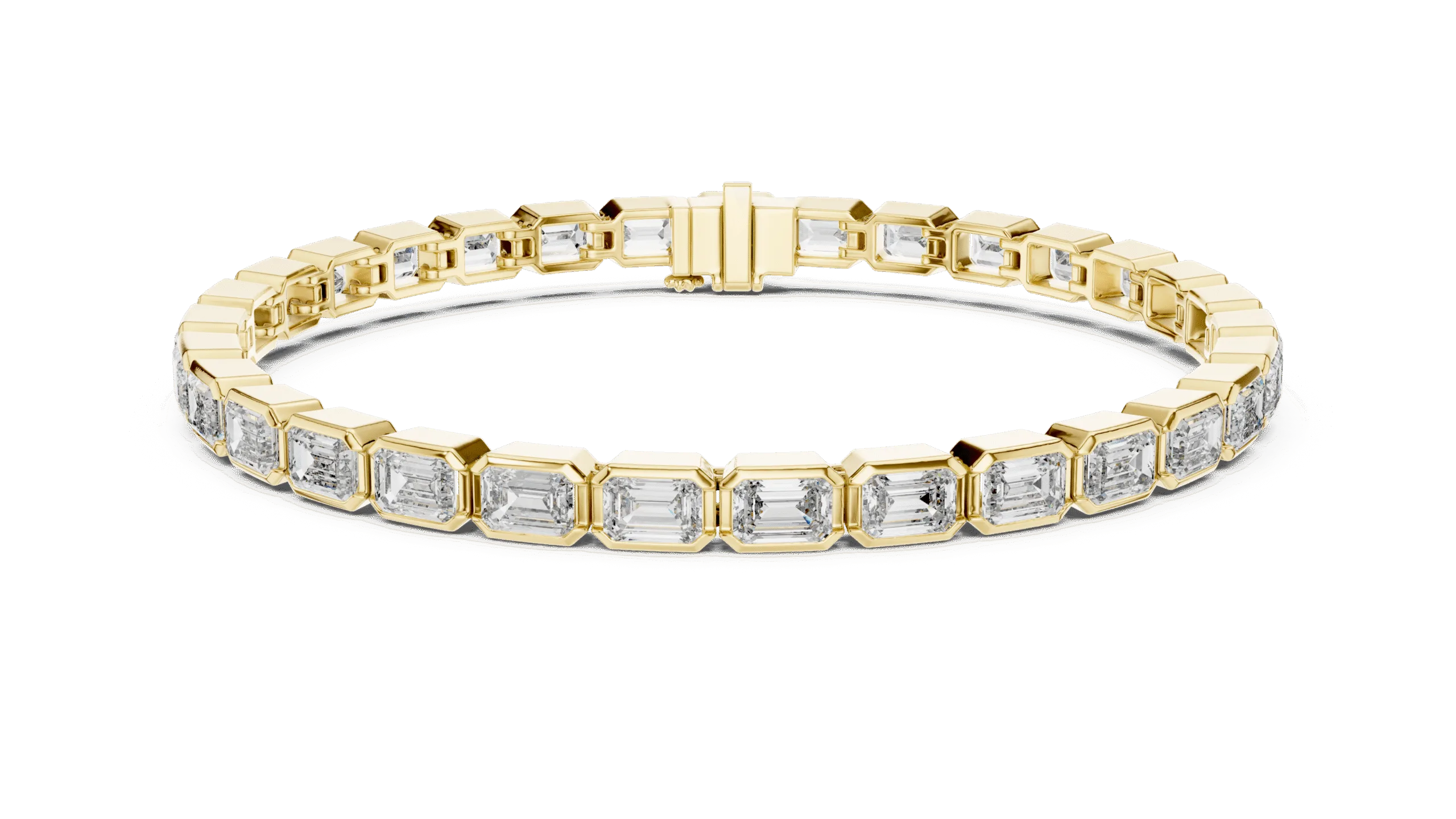 Elegant 925 Silver Emerald Cut Bracelet for Women | Handmade Designer Chain - Image 2