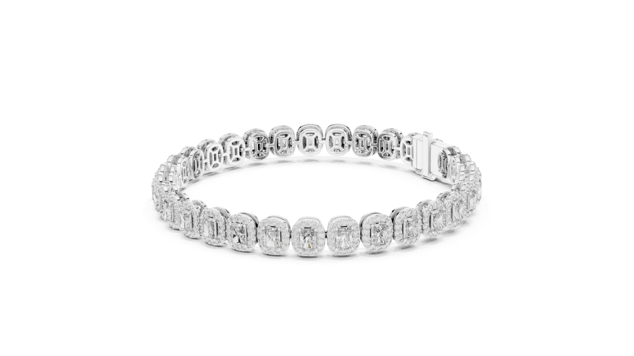 Classic 925 Silver Radiant Cut Bracelet for Women |Elegant Designer Chain - Image 7