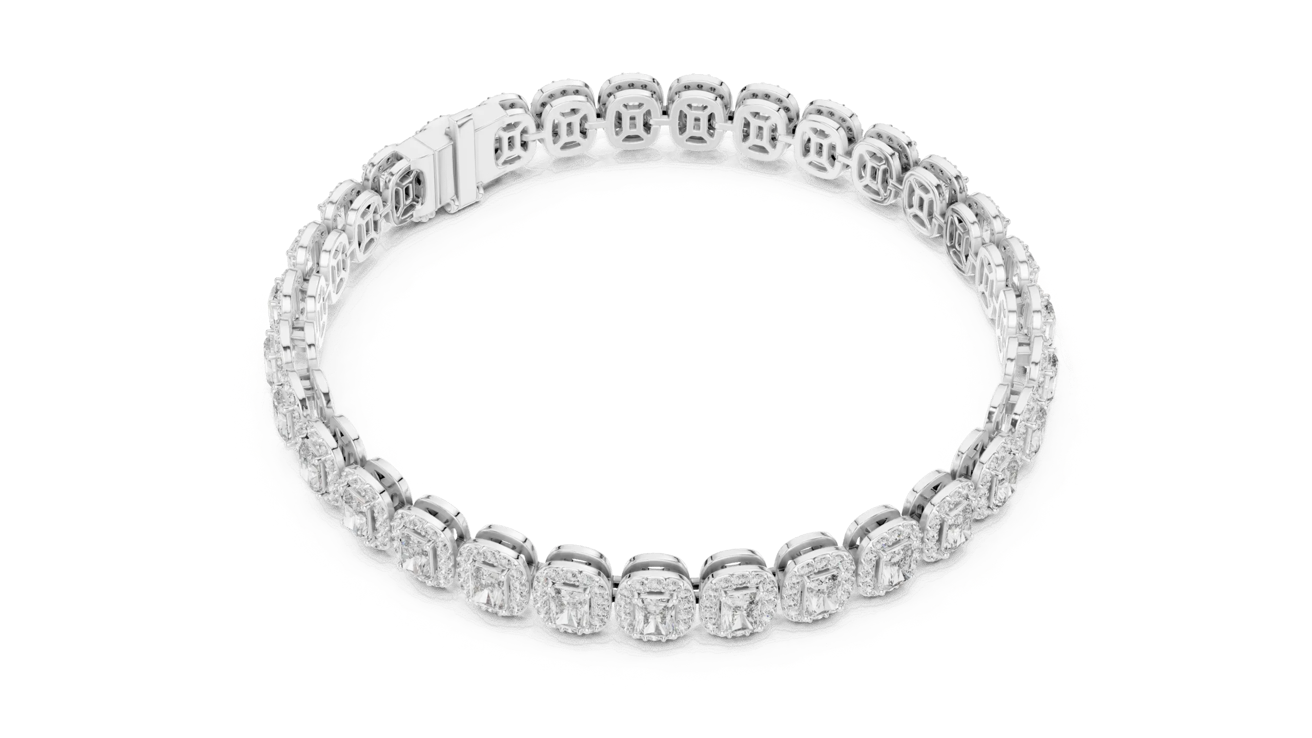 Classic 925 Silver Radiant Cut Bracelet for Women |Elegant Designer Chain - Image 6