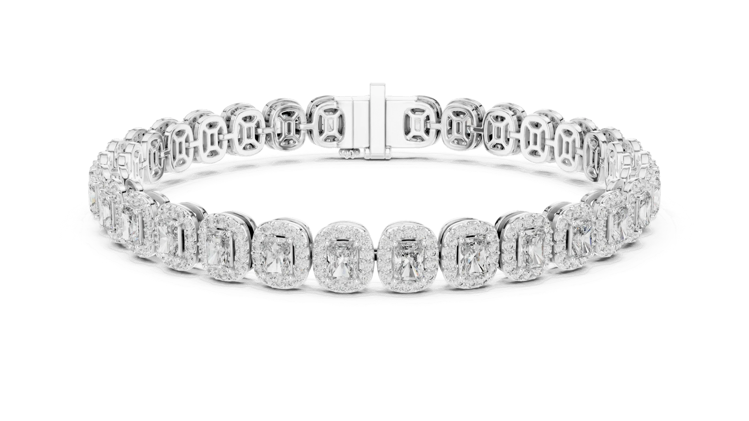 Classic 925 Silver Radiant Cut Bracelet for Women |Elegant Designer Chain - Image 5