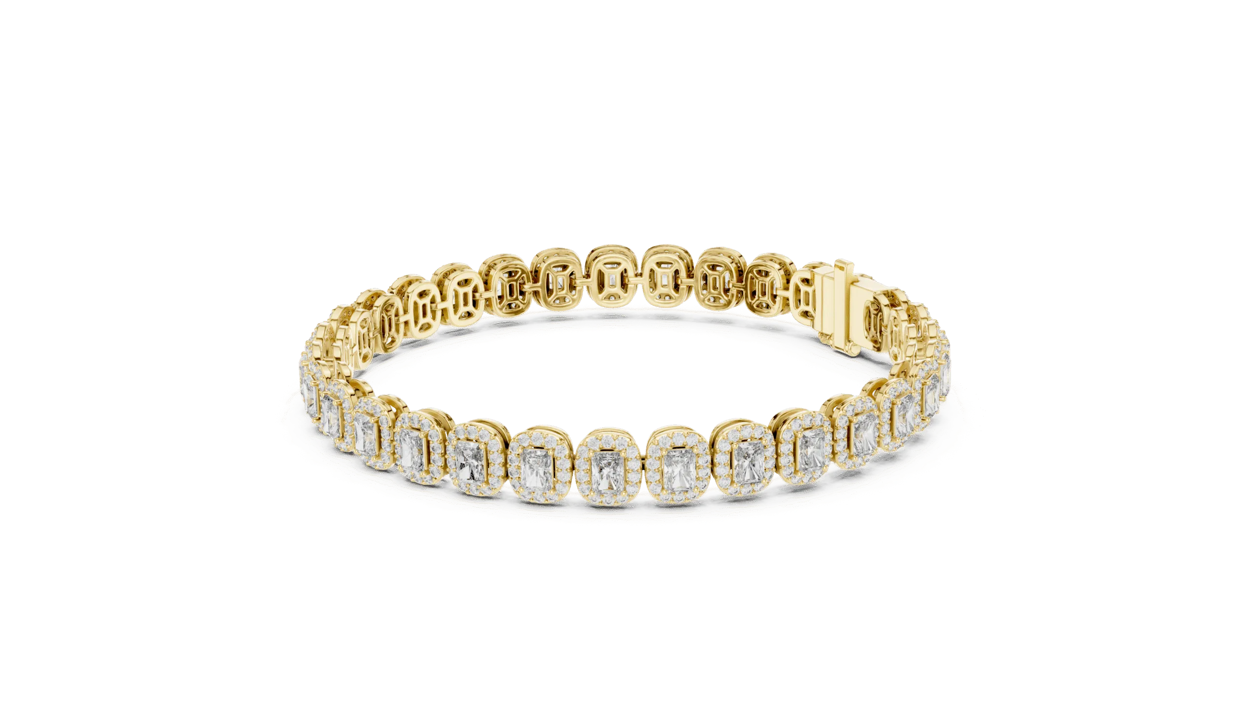 Classic 925 Silver Radiant Cut Bracelet for Women |Elegant Designer Chain - Image 4