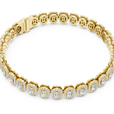 Classic 925 Silver Radiant Cut Bracelet for Women |Elegant Designer Chain