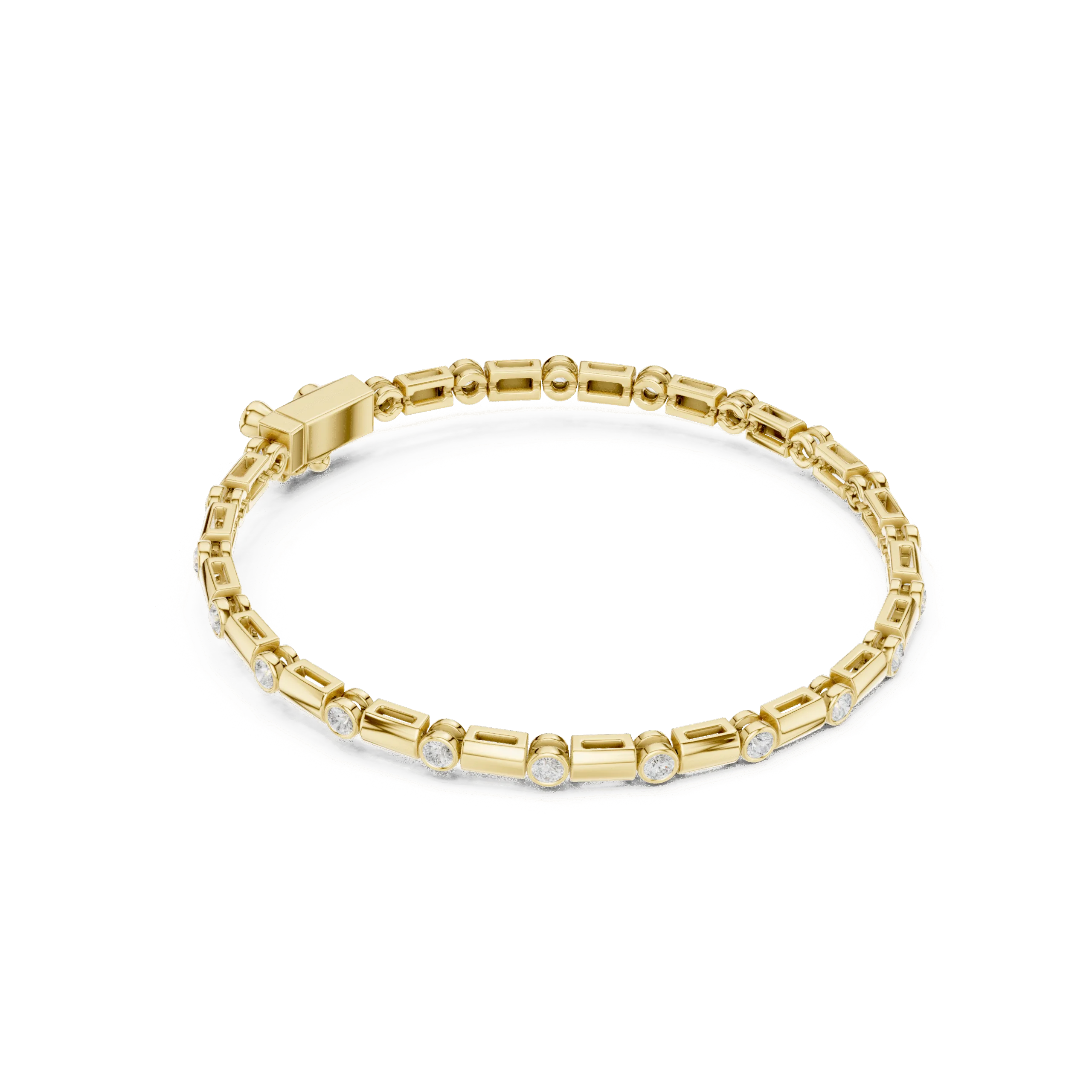 925 Sterling Silver Men’s Bracelet with Round Stone Accents - Image 7