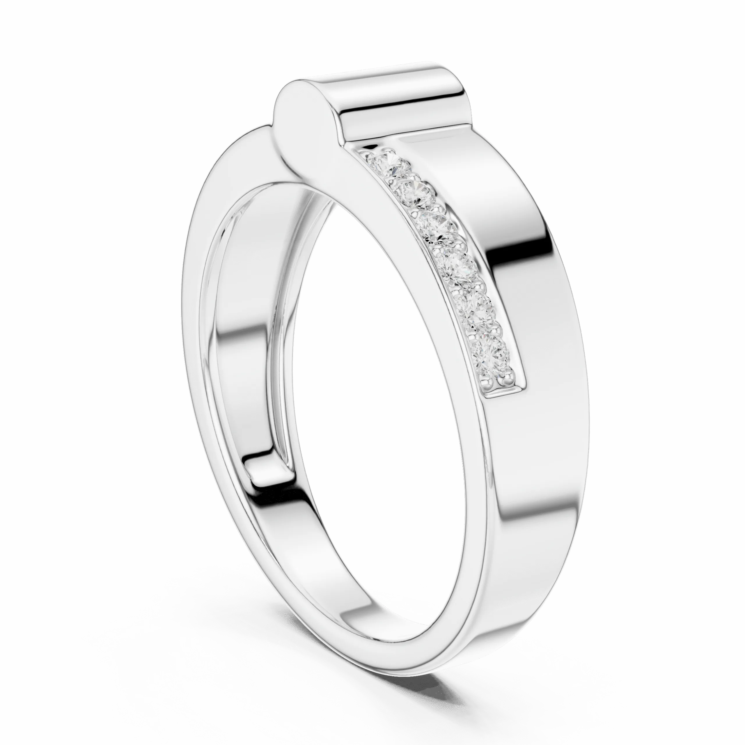 925 Sterling Silver Men’s Diamond Accent Ring | Handcrafted Stylish Silver Ring - Image 7