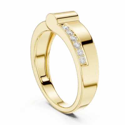 925 Sterling Silver Men’s Diamond Accent Ring | Handcrafted Stylish Silver Ring