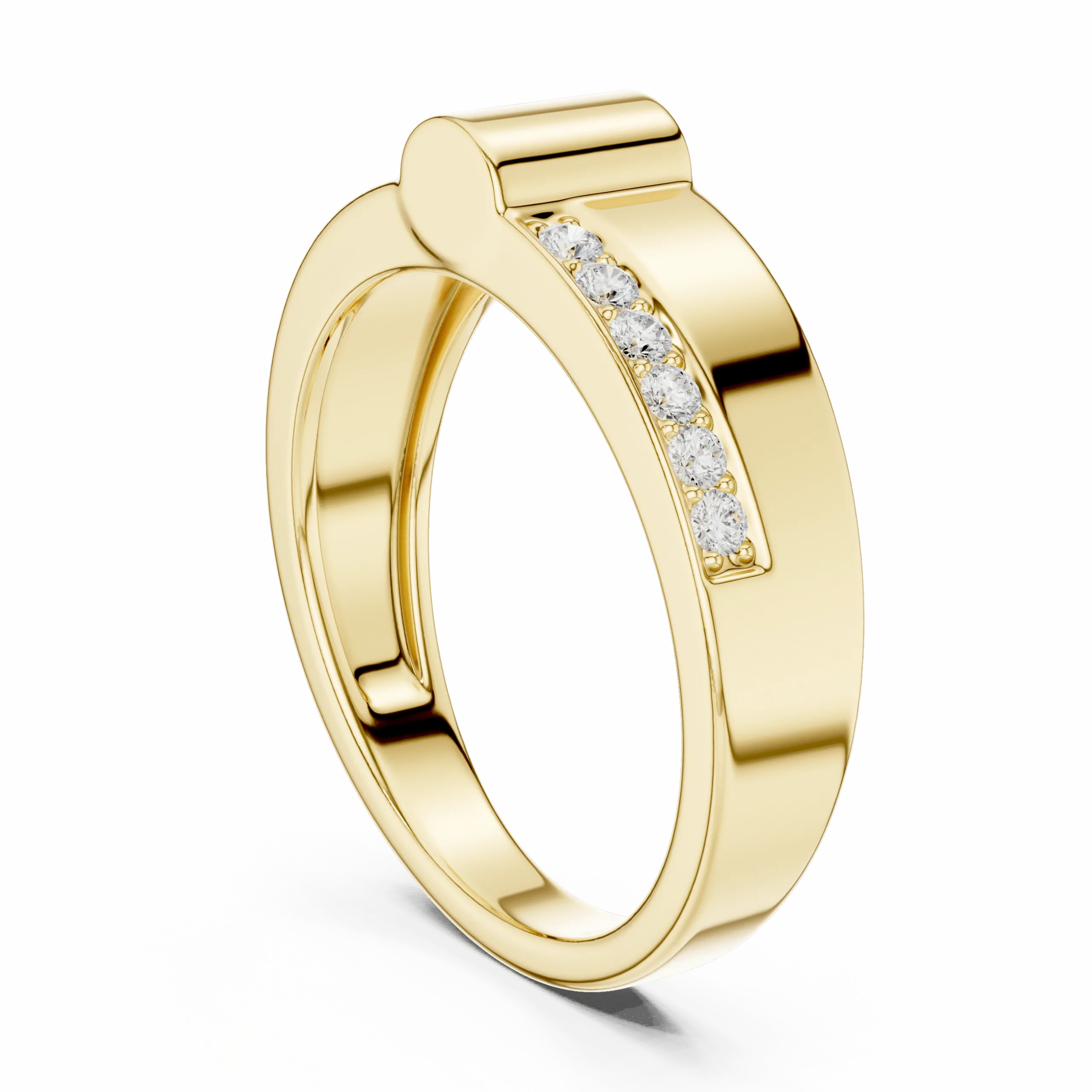 925 Sterling Silver Men’s Diamond Accent Ring | Handcrafted Stylish Silver Ring