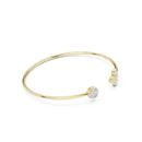 Floral Diamond Open Bangle - Half Carat 925 Silver