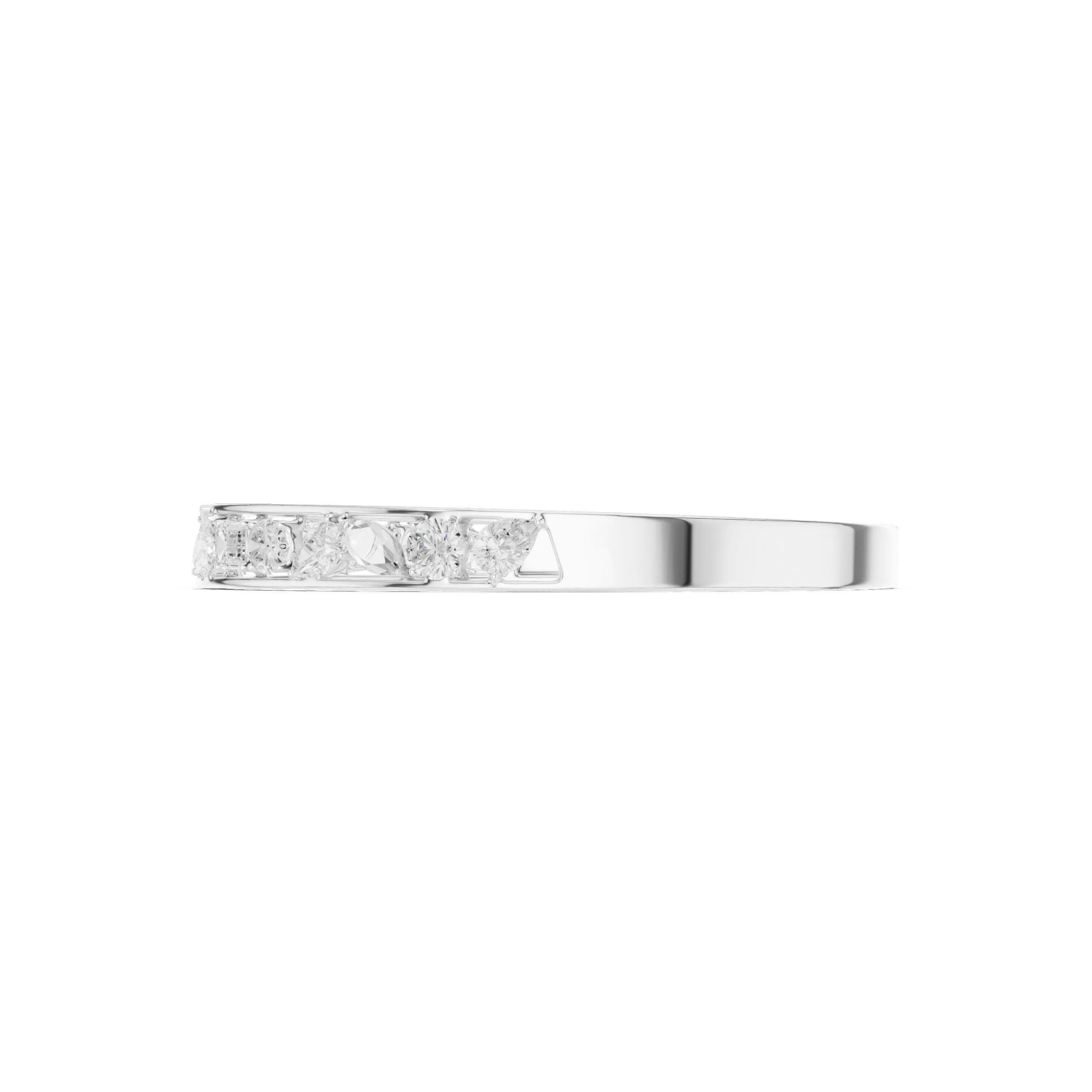 Multi-Cut Diamond Eternity Bangle - 925 Silver - Image 6