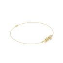 Floral Diamond Vine Component - Leaf Cluster 925 Silver