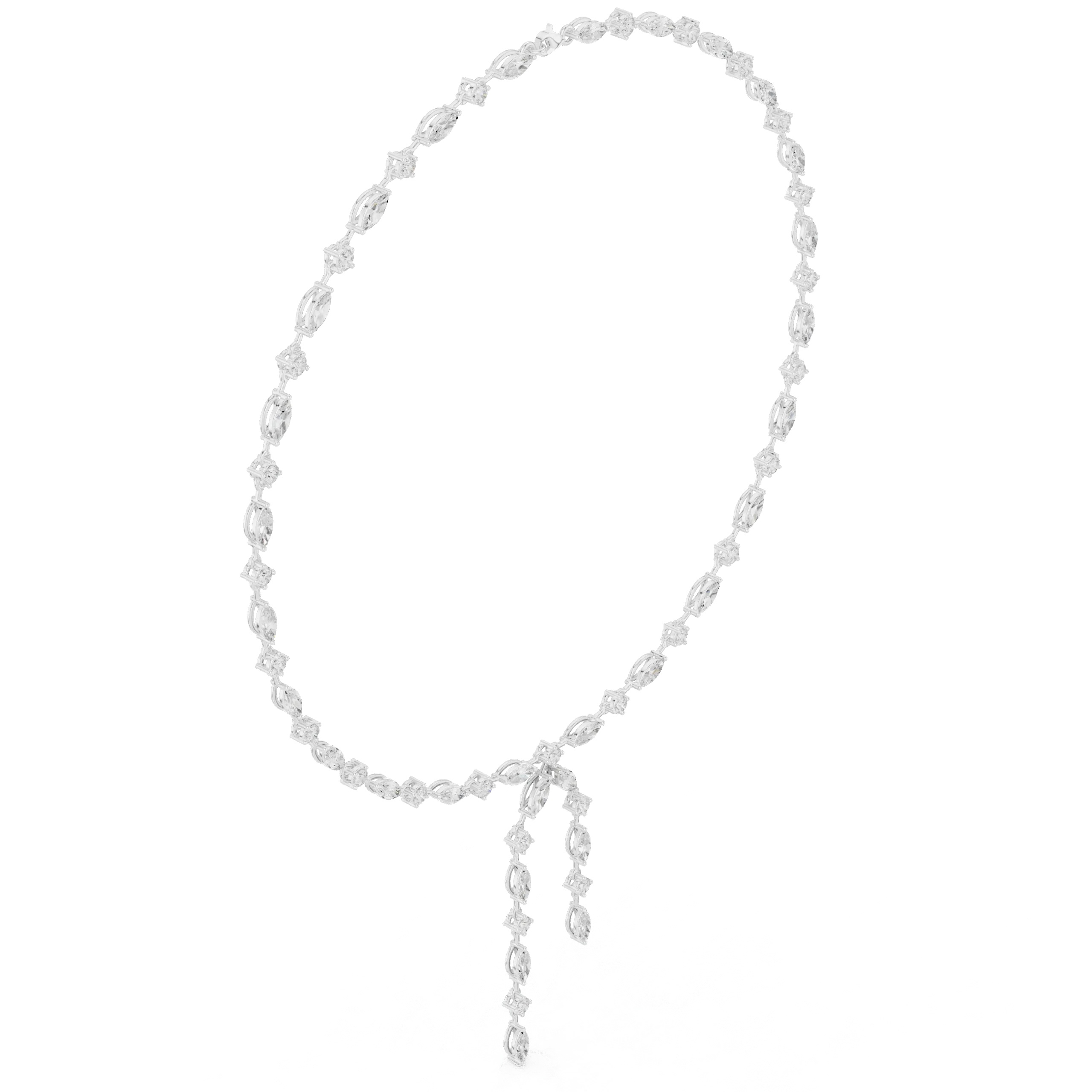 Drop Diamond-Look 925 Sterling Silver Necklace Set for Women | Clopify Jewels - Image 7