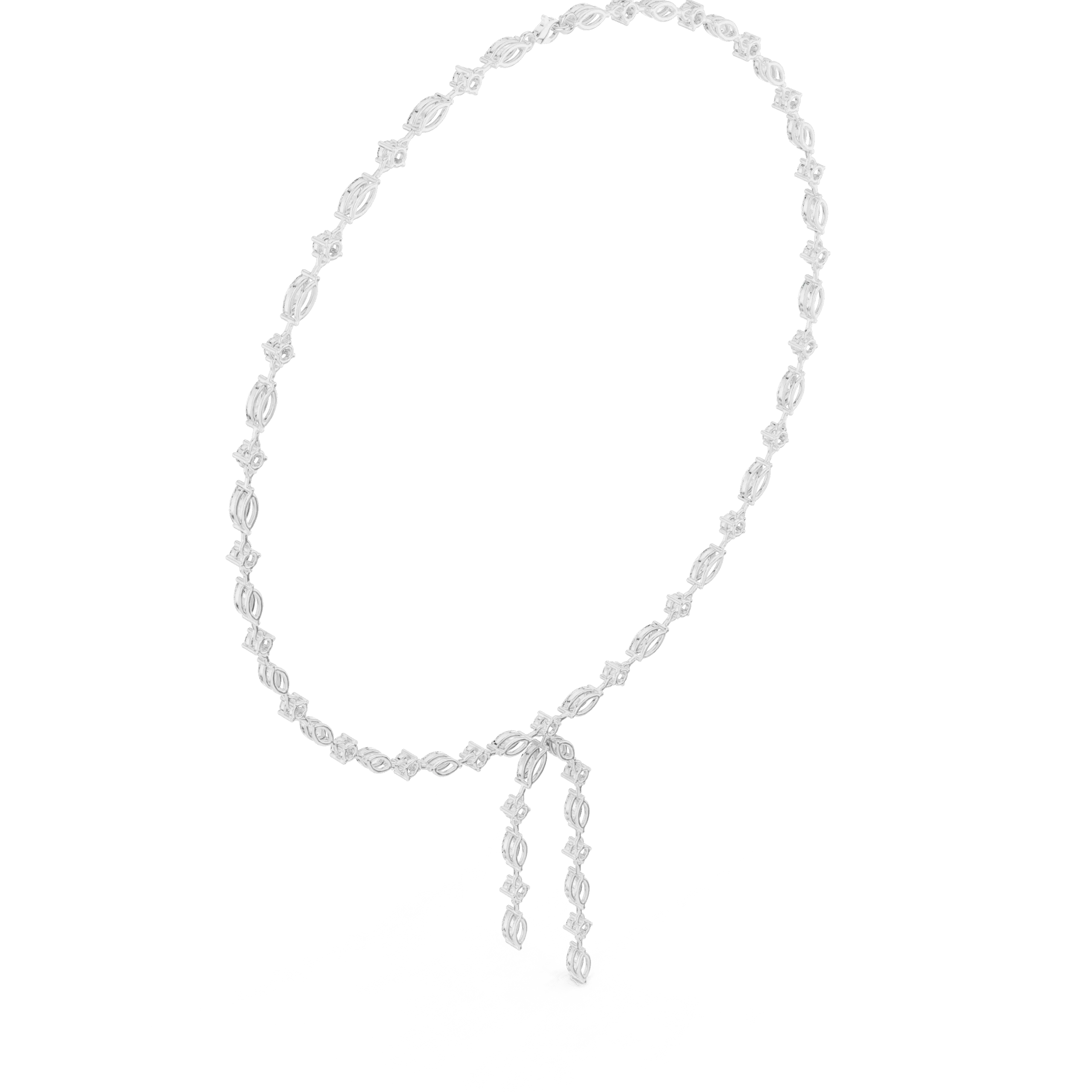 Drop Diamond-Look 925 Sterling Silver Necklace Set for Women | Clopify Jewels - Image 6