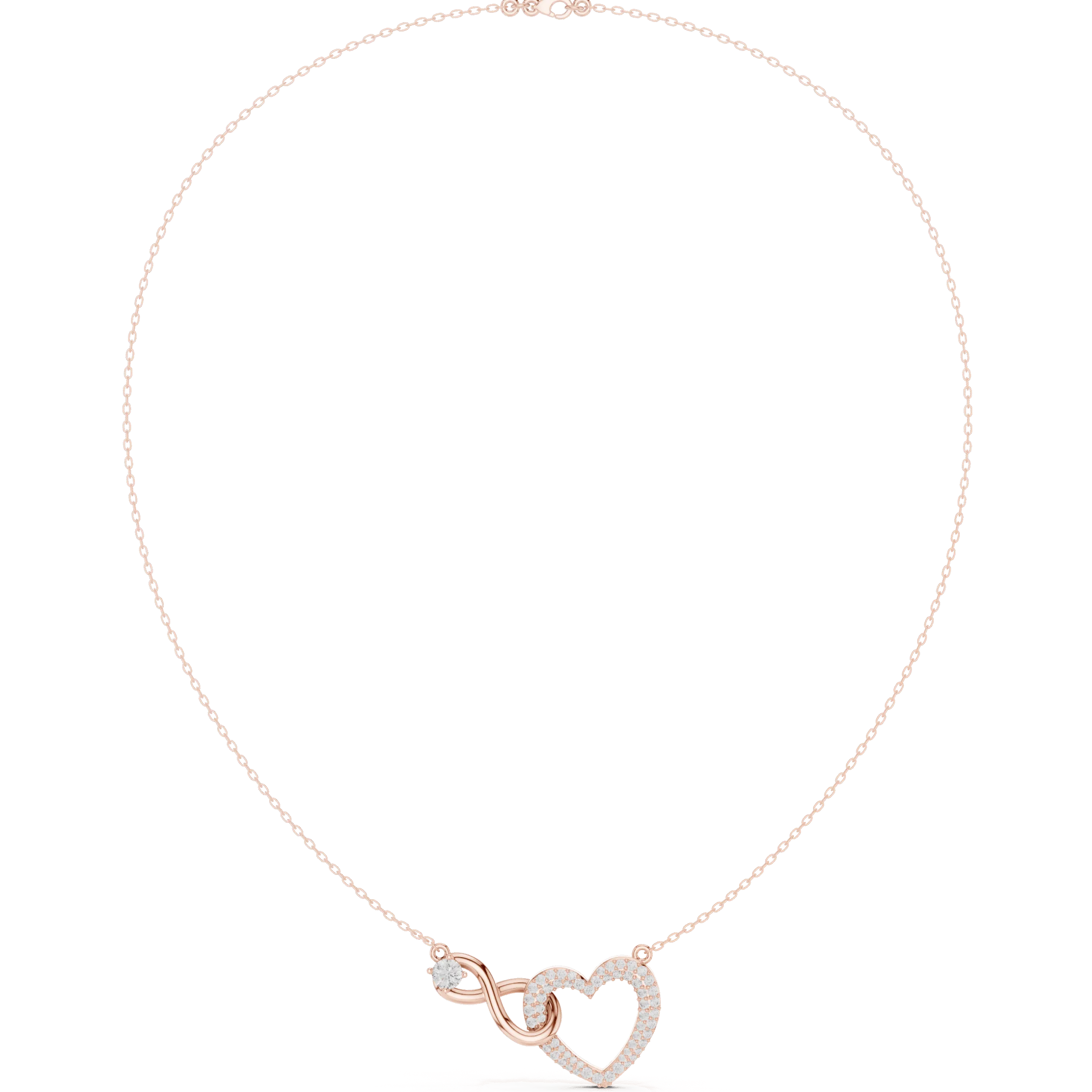 Interlocked Heart Pendant Necklace in 925 Sterling Silver | Clopify Jewels